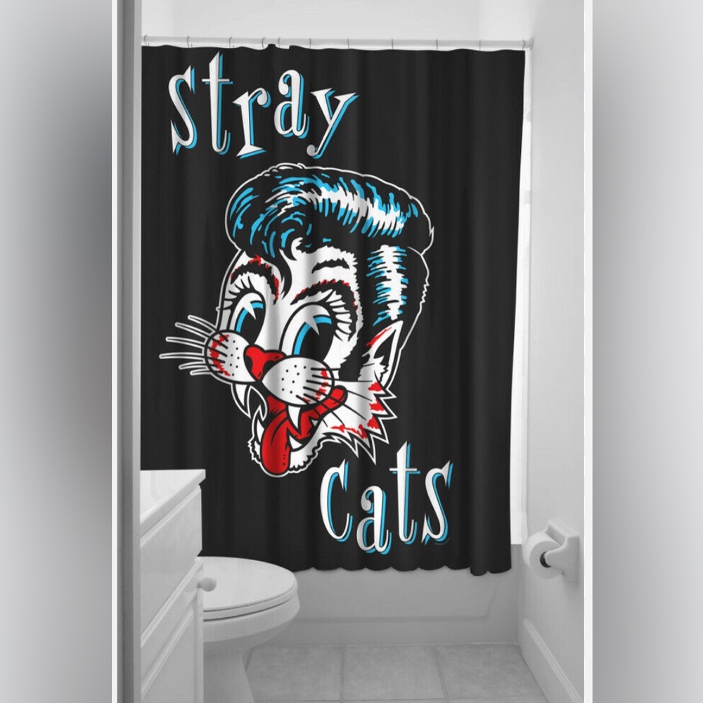 COPY - Sourpuss Stray Cats Shower Curtain